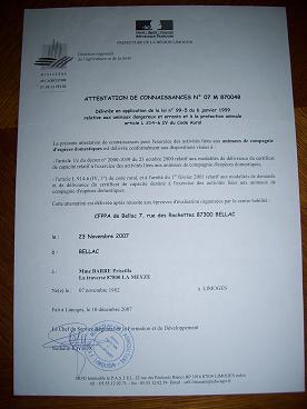 certificat bellac