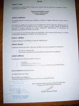 certificat DSV